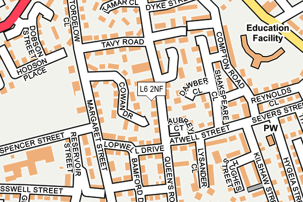 L6 2NF map - OS OpenMap – Local (Ordnance Survey) L6 2NF map - OS OpenMap – Local (Ordnance Survey)