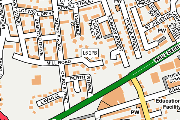 L6 2PB map - OS OpenMap – Local (Ordnance Survey) L6 2PB map - OS OpenMap – Local (Ordnance Survey)