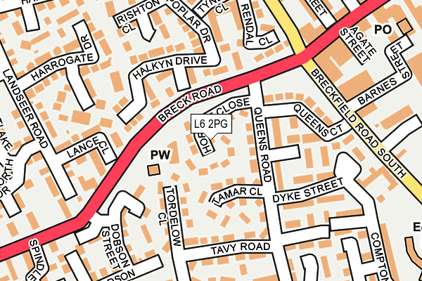 L6 2PG map - OS OpenMap – Local (Ordnance Survey) L6 2PG map - OS OpenMap – Local (Ordnance Survey)