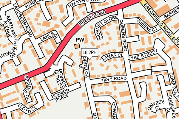 L6 2PH map - OS OpenMap – Local (Ordnance Survey) L6 2PH map - OS OpenMap – Local (Ordnance Survey)