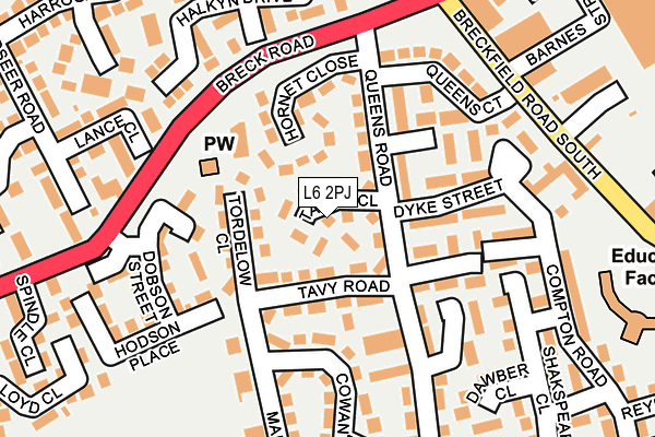 L6 2PJ map - OS OpenMap – Local (Ordnance Survey) L6 2PJ map - OS OpenMap – Local (Ordnance Survey)