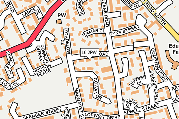 L6 2PW map - OS OpenMap – Local (Ordnance Survey) L6 2PW map - OS OpenMap – Local (Ordnance Survey)