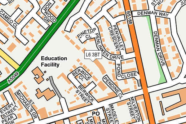 L6 3BT map - OS OpenMap – Local (Ordnance Survey) L6 3BT map - OS OpenMap – Local (Ordnance Survey)