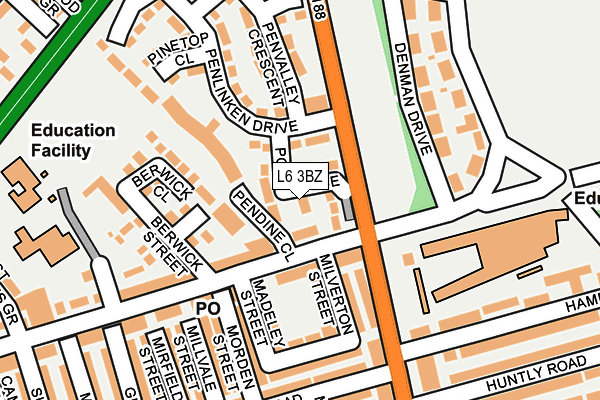 L6 3BZ map - OS OpenMap – Local (Ordnance Survey) L6 3BZ map - OS OpenMap – Local (Ordnance Survey)