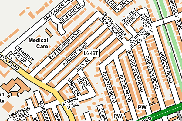 L6 4BT map - OS OpenMap – Local (Ordnance Survey) L6 4BT map - OS OpenMap – Local (Ordnance Survey)