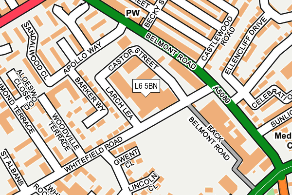 L6 5BN map - OS OpenMap – Local (Ordnance Survey) L6 5BN map - OS OpenMap – Local (Ordnance Survey)