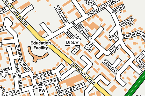 L6 5DW map - OS OpenMap – Local (Ordnance Survey) L6 5DW map - OS OpenMap – Local (Ordnance Survey)