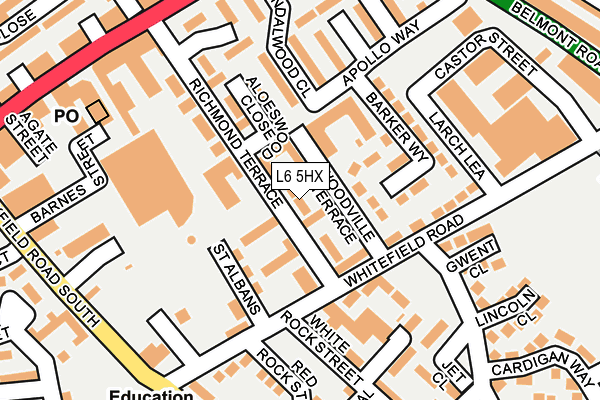 L6 5HX map - OS OpenMap – Local (Ordnance Survey) L6 5HX map - OS OpenMap – Local (Ordnance Survey)
