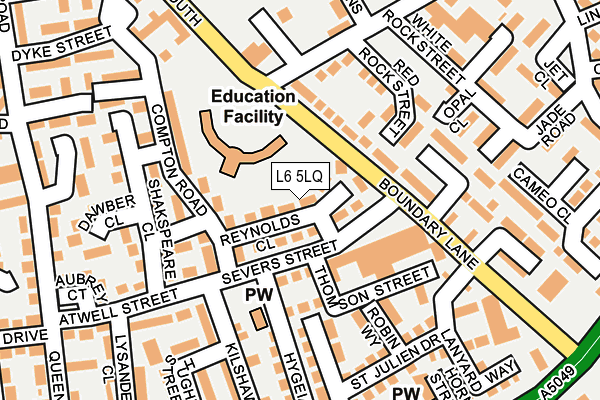 L6 5LQ map - OS OpenMap – Local (Ordnance Survey) L6 5LQ map - OS OpenMap – Local (Ordnance Survey)