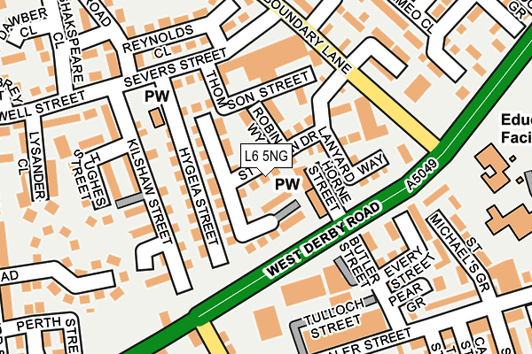 L6 5NG map - OS OpenMap – Local (Ordnance Survey) L6 5NG map - OS OpenMap – Local (Ordnance Survey)