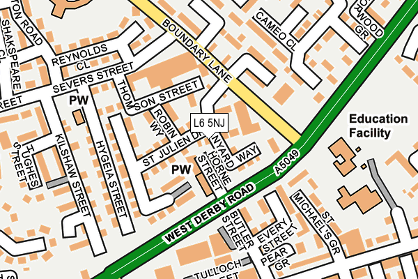 L6 5NJ map - OS OpenMap – Local (Ordnance Survey)