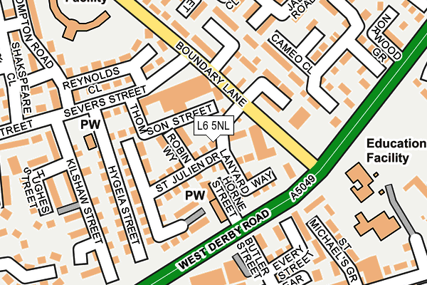 L6 5NL map - OS OpenMap – Local (Ordnance Survey) L6 5NL map - OS OpenMap – Local (Ordnance Survey)