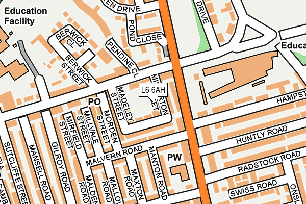 L6 6AH map - OS OpenMap – Local (Ordnance Survey) L6 6AH map - OS OpenMap – Local (Ordnance Survey)
