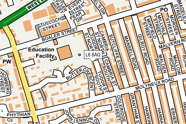 L6 6AQ map - OS OpenMap – Local (Ordnance Survey) L6 6AQ map - OS OpenMap – Local (Ordnance Survey)