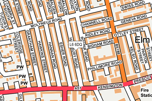 L6 6DQ map - OS OpenMap – Local (Ordnance Survey) L6 6DQ map - OS OpenMap – Local (Ordnance Survey)