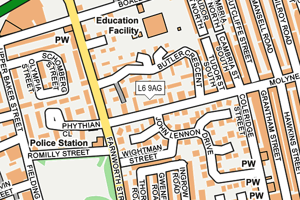 L6 9AG map - OS OpenMap – Local (Ordnance Survey) L6 9AG map - OS OpenMap – Local (Ordnance Survey)
