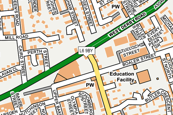 L6 9BY map - OS OpenMap – Local (Ordnance Survey) L6 9BY map - OS OpenMap – Local (Ordnance Survey)