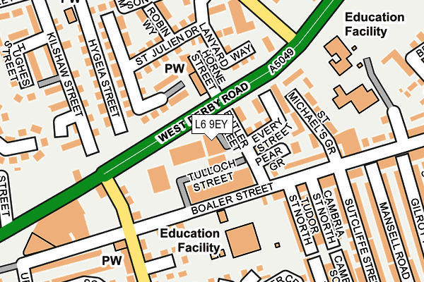 L6 9EY map - OS OpenMap – Local (Ordnance Survey) L6 9EY map - OS OpenMap – Local (Ordnance Survey)
