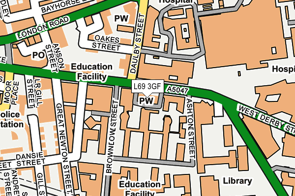 L69 3GF map - OS OpenMap – Local (Ordnance Survey) L69 3GF map - OS OpenMap – Local (Ordnance Survey)