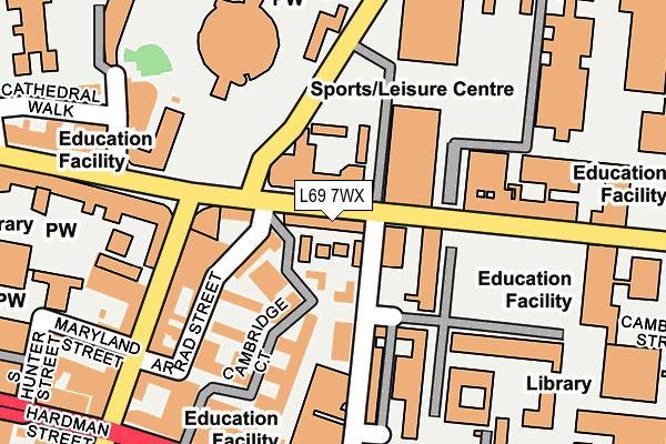 L69 7WX map - OS OpenMap – Local (Ordnance Survey) L69 7WX map - OS OpenMap – Local (Ordnance Survey)