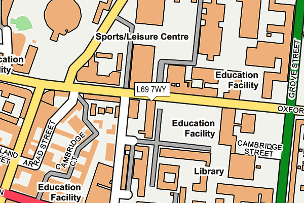 L69 7WY map - OS OpenMap – Local (Ordnance Survey) L69 7WY map - OS OpenMap – Local (Ordnance Survey)
