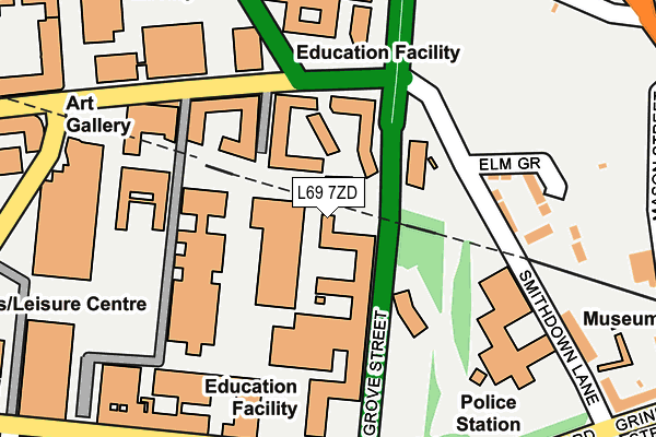 L69 7ZD map - OS OpenMap – Local (Ordnance Survey)