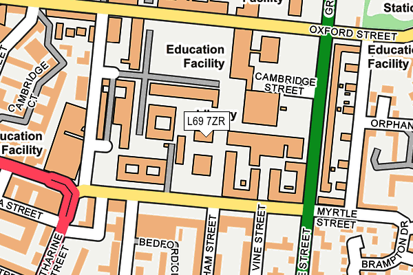 L69 7ZR map - OS OpenMap – Local (Ordnance Survey) L69 7ZR map - OS OpenMap – Local (Ordnance Survey)
