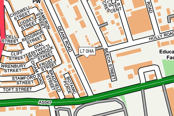 L7 0HA map - OS OpenMap – Local (Ordnance Survey) L7 0HA map - OS OpenMap – Local (Ordnance Survey)