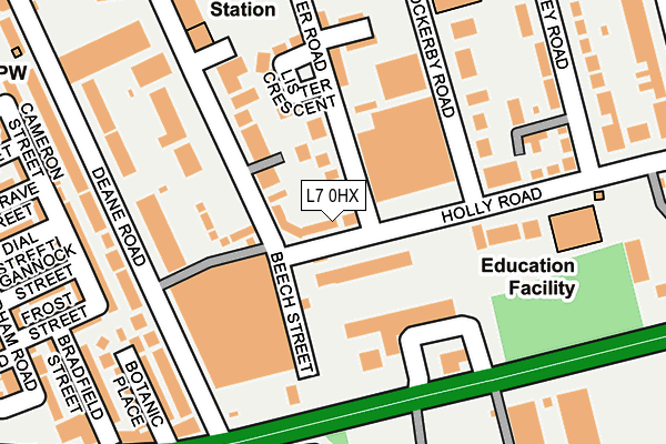 L7 0HX map - OS OpenMap – Local (Ordnance Survey) L7 0HX map - OS OpenMap – Local (Ordnance Survey)