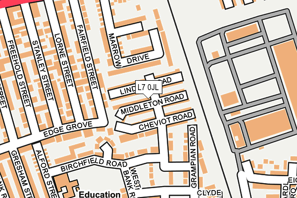 L7 0JL map - OS OpenMap – Local (Ordnance Survey)