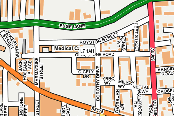 L7 1AH map - OS OpenMap – Local (Ordnance Survey) L7 1AH map - OS OpenMap – Local (Ordnance Survey)