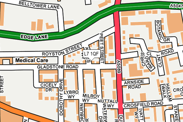 L7 1QF map - OS OpenMap – Local (Ordnance Survey) L7 1QF map - OS OpenMap – Local (Ordnance Survey)
