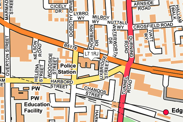 L7 1RJ map - OS OpenMap – Local (Ordnance Survey) L7 1RJ map - OS OpenMap – Local (Ordnance Survey)
