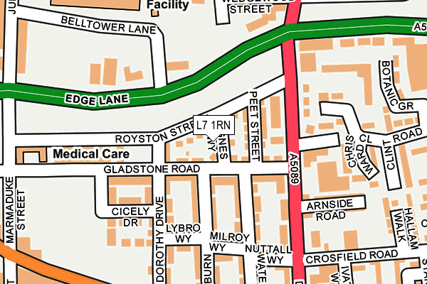 L7 1RN map - OS OpenMap – Local (Ordnance Survey) L7 1RN map - OS OpenMap – Local (Ordnance Survey)