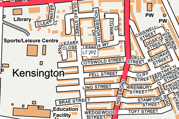 L7 2PZ map - OS OpenMap – Local (Ordnance Survey) L7 2PZ map - OS OpenMap – Local (Ordnance Survey)