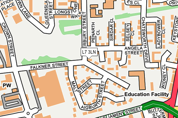 L7 3LN map - OS OpenMap – Local (Ordnance Survey) L7 3LN map - OS OpenMap – Local (Ordnance Survey)