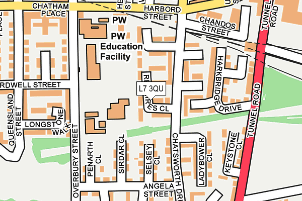 L7 3QU map - OS OpenMap – Local (Ordnance Survey) L7 3QU map - OS OpenMap – Local (Ordnance Survey)