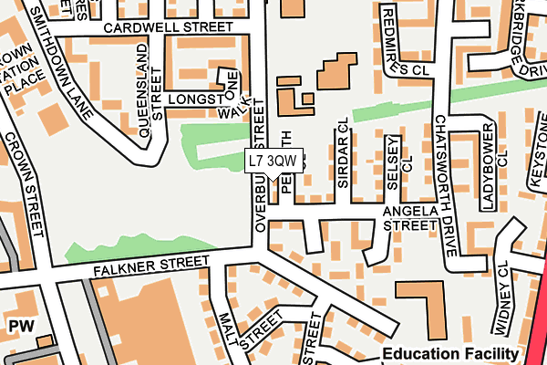 L7 3QW map - OS OpenMap – Local (Ordnance Survey) L7 3QW map - OS OpenMap – Local (Ordnance Survey)