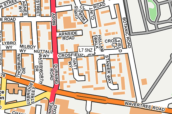L7 5NZ map - OS OpenMap – Local (Ordnance Survey) L7 5NZ map - OS OpenMap – Local (Ordnance Survey)