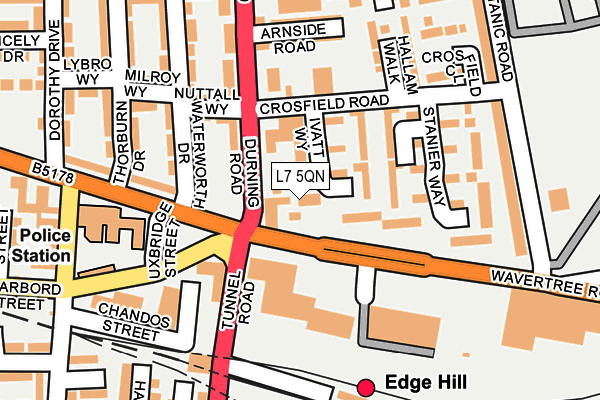 L7 5QN map - OS OpenMap – Local (Ordnance Survey) L7 5QN map - OS OpenMap – Local (Ordnance Survey)