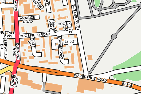 L7 5QT map - OS OpenMap – Local (Ordnance Survey) L7 5QT map - OS OpenMap – Local (Ordnance Survey)