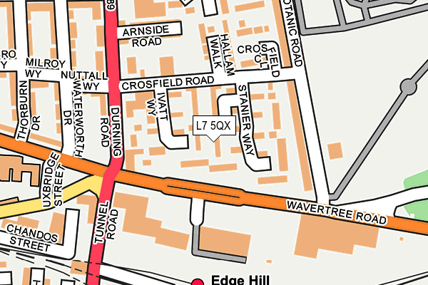 L7 5QX map - OS OpenMap – Local (Ordnance Survey) L7 5QX map - OS OpenMap – Local (Ordnance Survey)