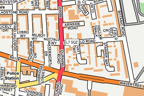 L7 5QZ map - OS OpenMap – Local (Ordnance Survey) L7 5QZ map - OS OpenMap – Local (Ordnance Survey)