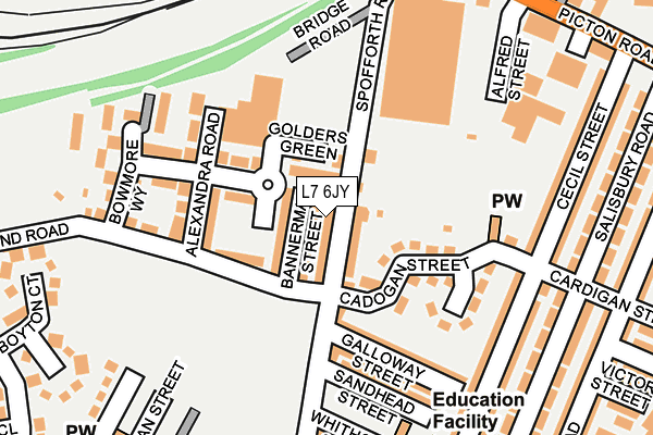 L7 6JY map - OS OpenMap – Local (Ordnance Survey)