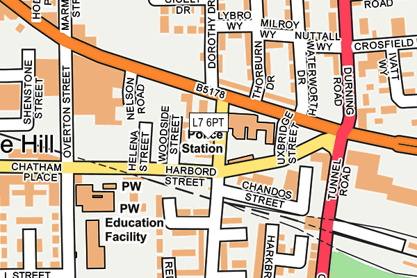 L7 6PT map - OS OpenMap – Local (Ordnance Survey) L7 6PT map - OS OpenMap – Local (Ordnance Survey)