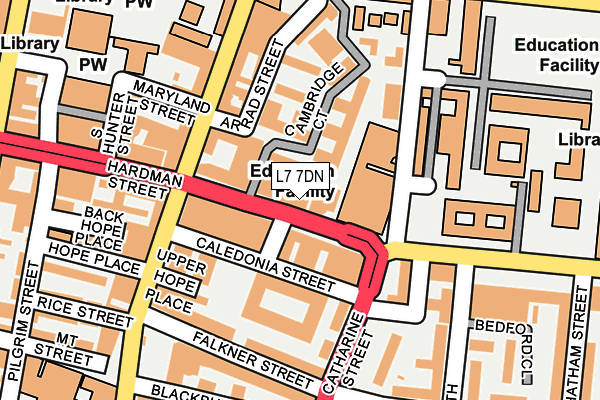 L7 7DN map - OS OpenMap – Local (Ordnance Survey) L7 7DN map - OS OpenMap – Local (Ordnance Survey)