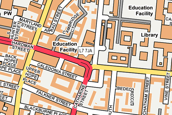 L7 7JA map - OS OpenMap – Local (Ordnance Survey) L7 7JA map - OS OpenMap – Local (Ordnance Survey)
