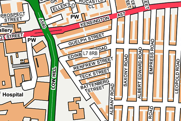 L7 8RB map - OS OpenMap – Local (Ordnance Survey) L7 8RB map - OS OpenMap – Local (Ordnance Survey)