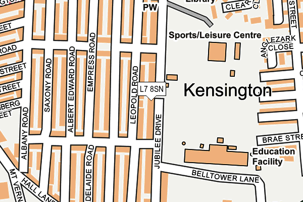 L7 8SN map - OS OpenMap – Local (Ordnance Survey) L7 8SN map - OS OpenMap – Local (Ordnance Survey)