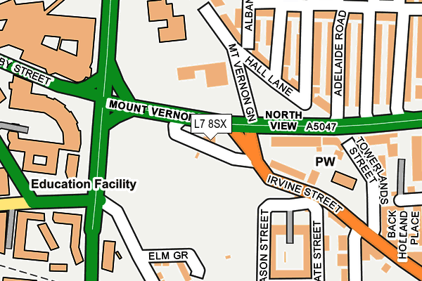 L7 8SX map - OS OpenMap – Local (Ordnance Survey) L7 8SX map - OS OpenMap – Local (Ordnance Survey)